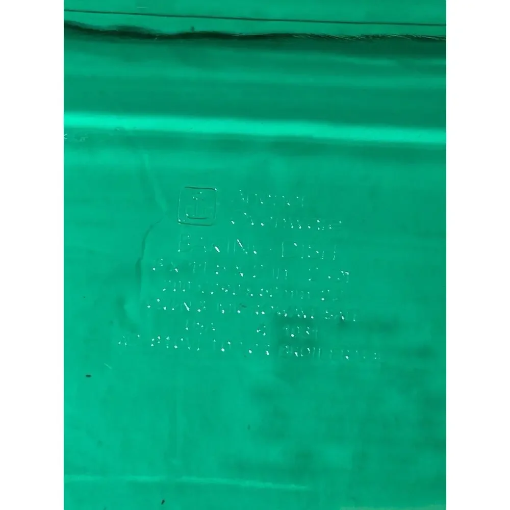 Vintage Anchor Ovenware Emerald Green Rectangle Baking Dish 8x11.5x2- 2 QT Rare